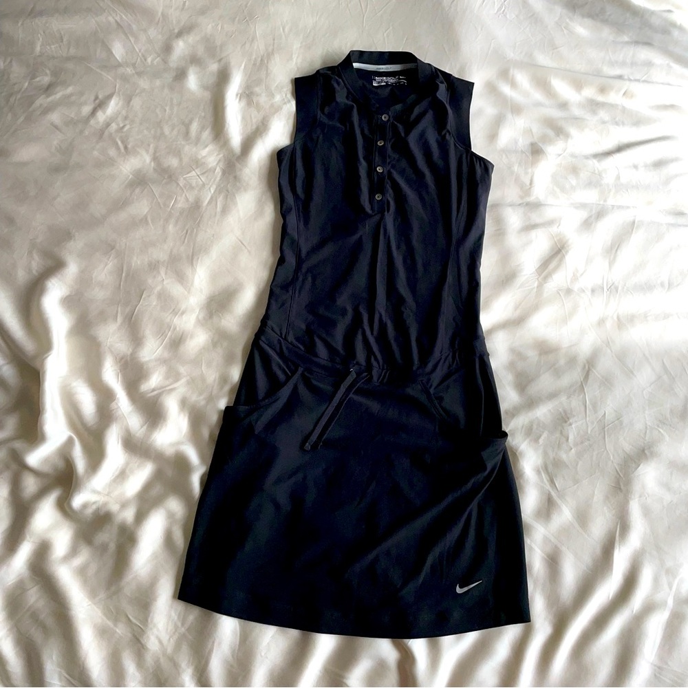 Women's NikeGolf Black Sleeveless Athletic Dress